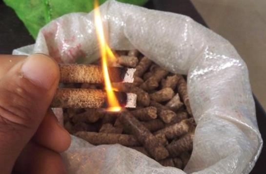 秸稈顆粒機的生物質(zhì)顆粒燃燒圖